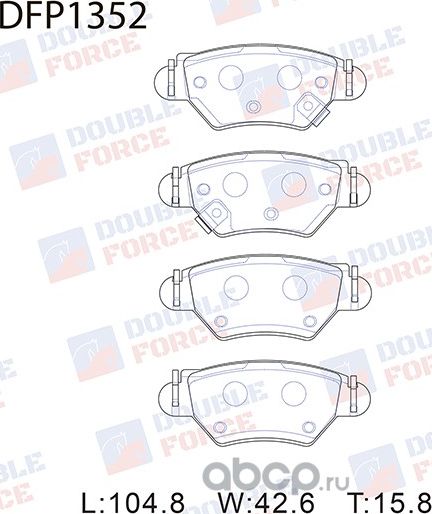 Колодки тормозные дисковые Double Force Double Force. Артикул DFP1352