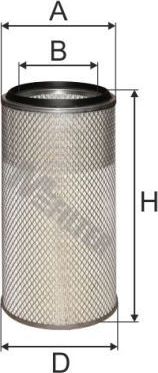 Воздушный фильтр MFilter. Артикул A 876