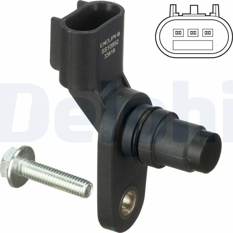 Датчик положения распредвала Delphi для Chevrolet Cobalt II 2013-2026. Артикул SS10952