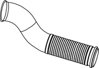 Гофра глушителя Dinex передний для Volvo  FH16 2003-2002. Артикул 82238