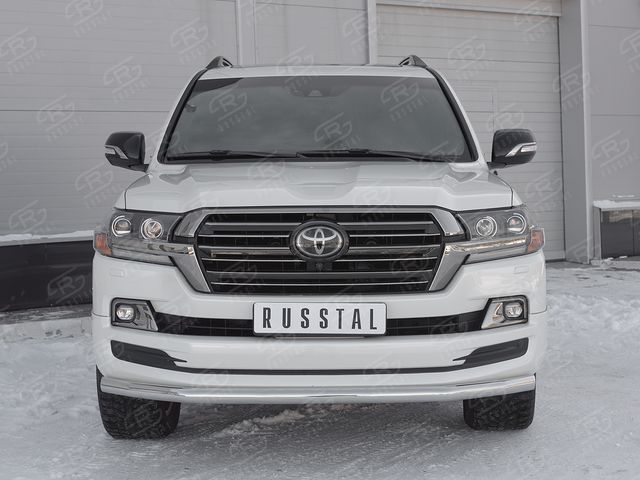 Защита RusStal переднего бампера d63 секции для Toyota Land Cruiser 200 Excalibur 2017-2021. Артикул TLCZ-002901