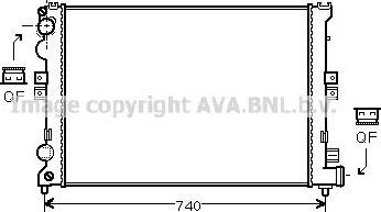 Радиатор охлаждения двигателя AVA. Артикул CNA2078