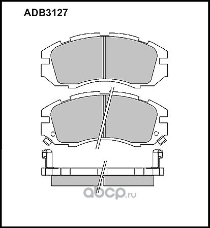 Колодки тормозные дисковые | перед | (Allied Nippon) Allied Nippon. Артикул ADB3127