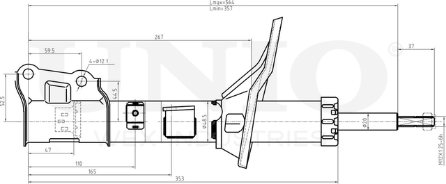 Амортизатор подвески (Unio). Артикул SAB-10120