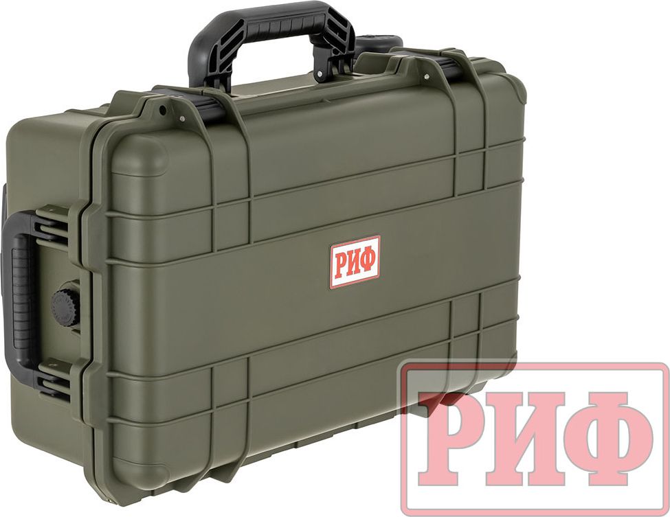 Кейс пластиковый защитный ударопрочный РИФ 530х355х255 мм на колесах с телескопической ручкой IP67. Артикул WRT-22Kh