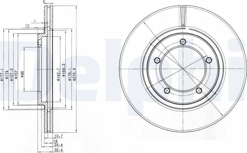 Тормозной диск Delphi. Артикул BG2534