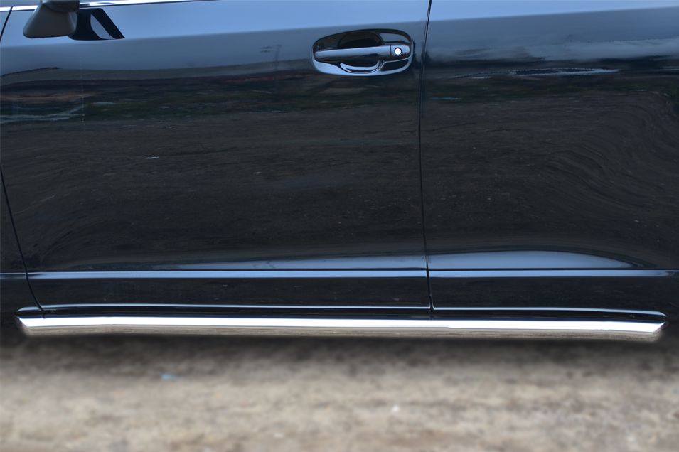 Защита порогов RusStal труба d63 (вариант 1) для Toyota Venza 2013-2026. Артикул TVT-0014781