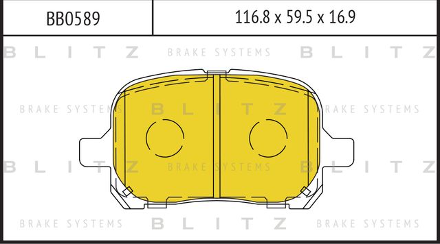 Колодки тормозные TOYOTA/LEXUS CAMRY/RX 96- передн. (Blitz). Артикул BB0589