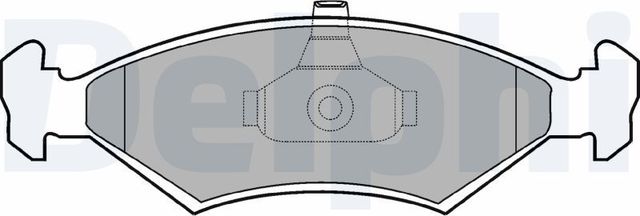Тормозные колодки Delphi (Low-Metallic) передние для Mazda 121 III 1996-2003. Артикул LP1604