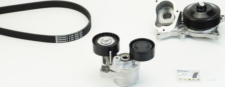 Комплект поликлинового ремня  с водяным насосом) BMW: X4  F26) ContiTech. Артикул 6PK1698WP2