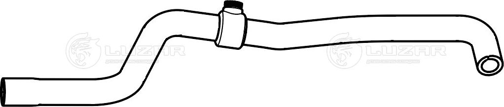 Патрубок отоп. Лада LARGUS (12-)/RENAULT LOGAN /SANDERO подвод. (EPDM, 1 шт.) Luzar (EPDM (Этилен-пропиленовый каучук)). Артикул LPKh 09051