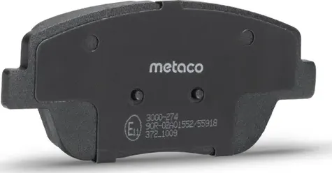 Колодки тормозные передние к-кт (Metaco). Артикул 3000274