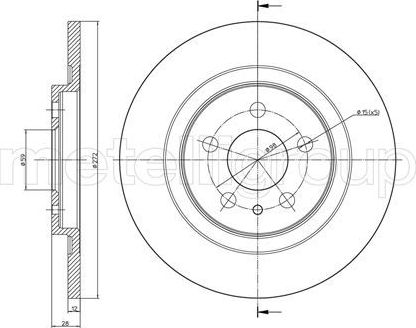 Тормозной диск Trusting задний для Fiat Ulysse II 2002-2011. Артикул DF1098