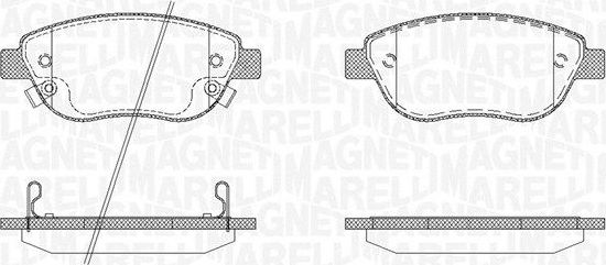 Тормозные колодки Magneti Marelli. Артикул 363916060562