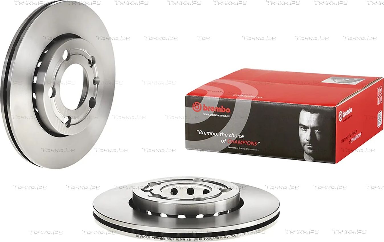 Тормозной диск Brembo PRIME LINE передний для Skoda Fabia II 2006-2014. Артикул 09.8483.10