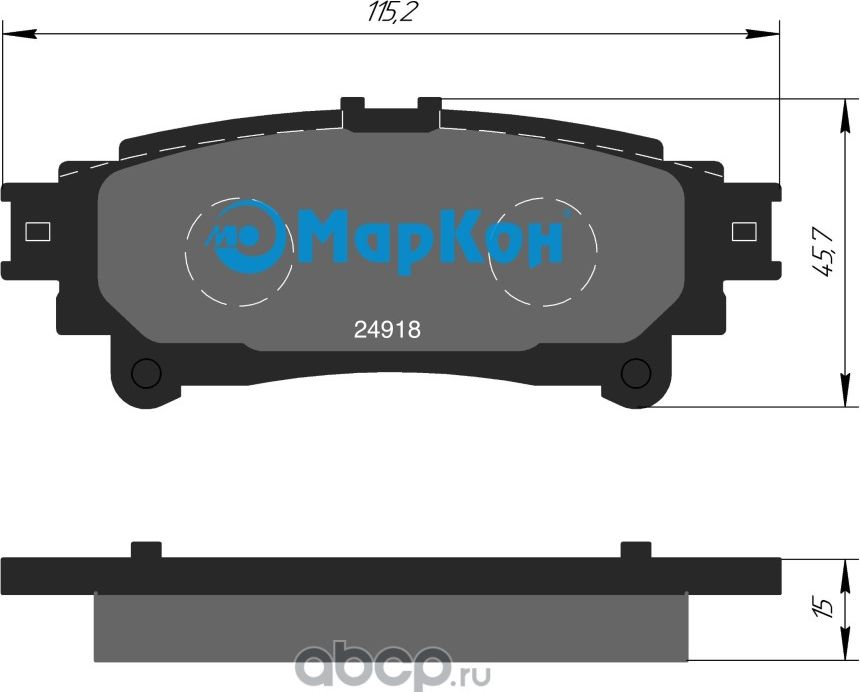 Колодки тормозные дисковые к-т задние LEXUS RX III   TOYOTA Prius Plus  Highlander  (Markon) Markon. Артикул 44500150