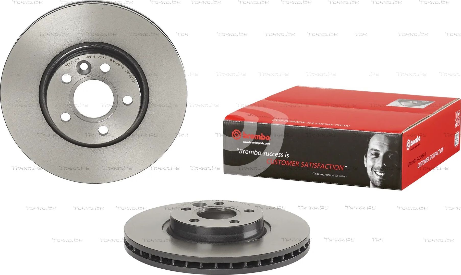 Тормозной диск Brembo UV Coated передний для Volvo S60 II 2010-2018. Артикул 09.A427.31
