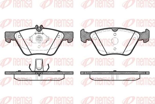 Тормозные колодки Remsa передние для Chrysler Crossfire 2003-2008. Артикул 0601.20