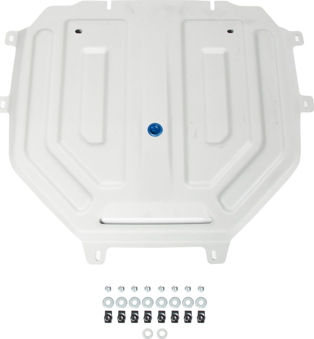 Защита алюминиевая Rival для КПП Volkswagen Touareg III (вкл. пакеты "Движение по бездорожью" и "Подвеска Pro") 2018-2026. Артикул 333.5871.1