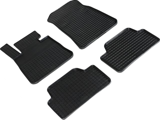 Коврики резиновые Seintex с узором сетка для салона BMW 1 E81 2007-2011. Артикул 85400