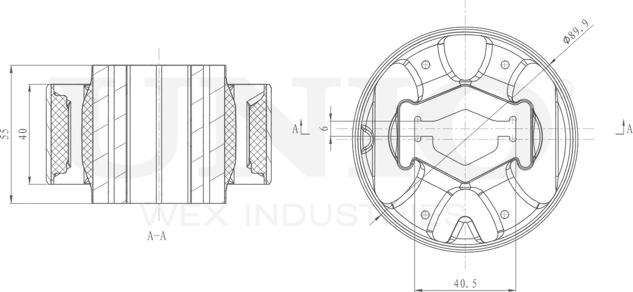Сайлентблок рычага подвески (Unio). Артикул RMP-20587