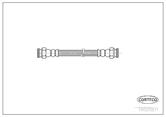 Тормозной шланг Corteco задний задний для Peugeot 406 I 1995-2004. Артикул 19025871