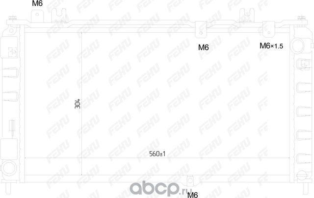 Радиатор охлаждения (сборный) для VAZ 2190 Granta/Datsun on-Do A/C (Fehu). Артикул frc1532m