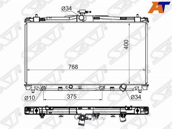 Радиатор TOYOTA CAMRY V50 2AR1AZ2GR 11- пластин (SAT). Артикул TY0003ACV50