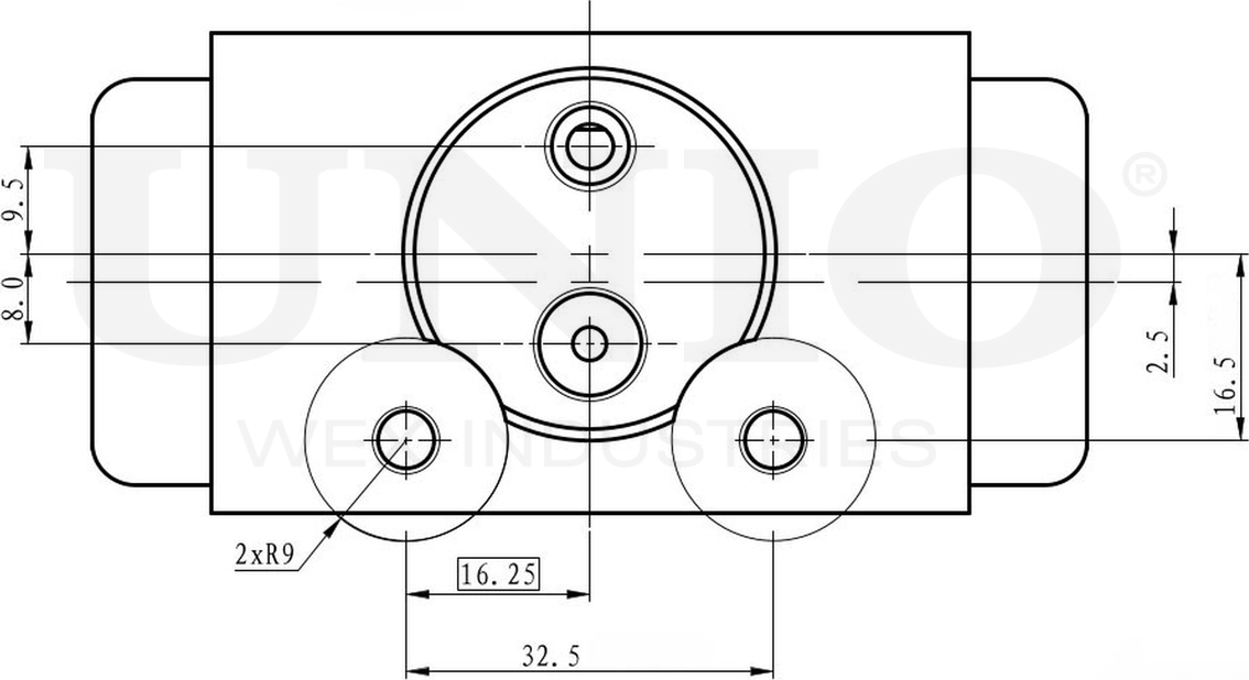 Цилиндр тормозной рабочий (Unio). Артикул BRC-20551