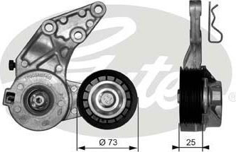 Натяжной ролик (натяжитель) приводного поликлинового ремня Gates DriveAlign®. Артикул T39067