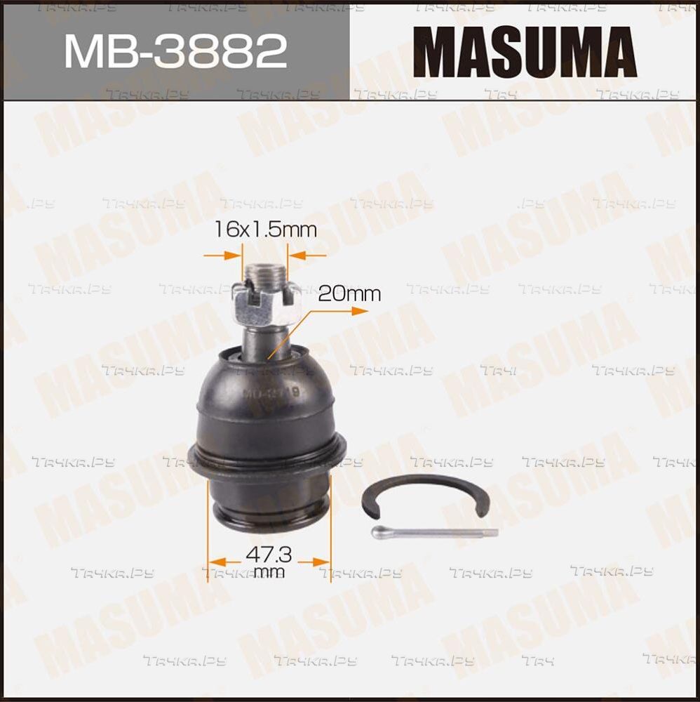 Шаровая опора Masuma передняя передняя правая/левая нижняя для Toyota Fortuner II 2015-2026. Артикул MB-3882