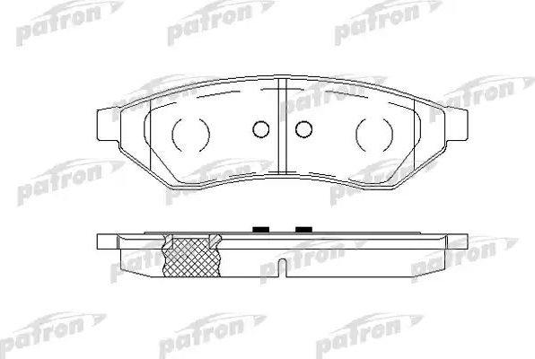 Тормозные колодки Patron задние для Daewoo Magnus 2003-2004. Артикул PBP1986