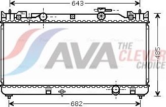 Радиатор охлаждения двигателя AVA. Артикул TO2341