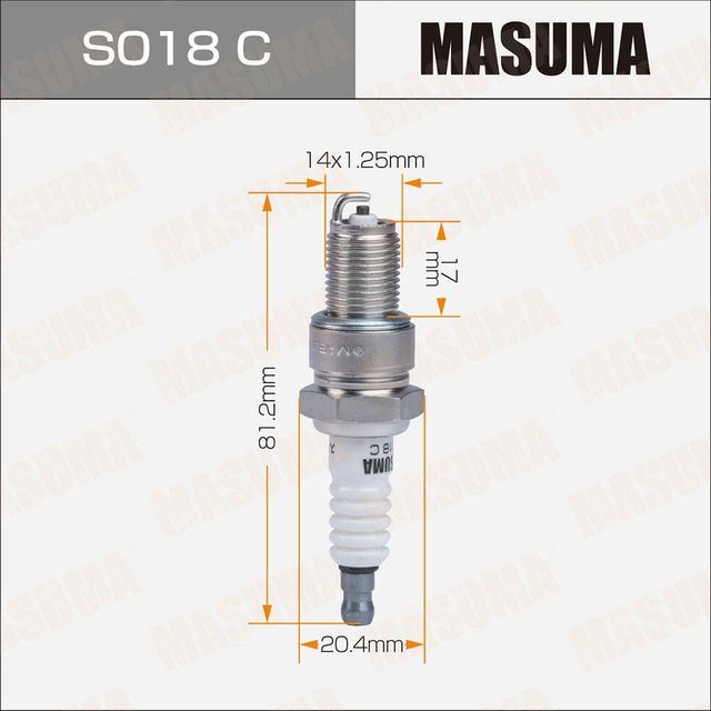 Свеча зажигания (Masuma). Артикул S018C