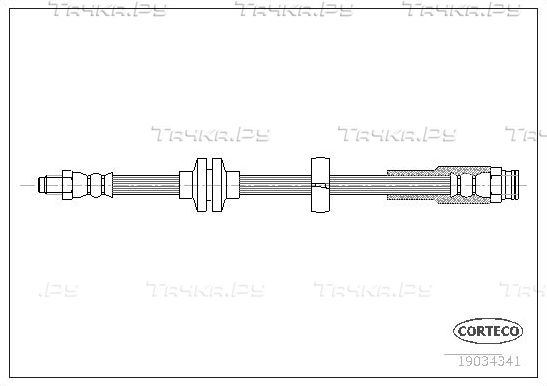 Тормозной шланг Corteco задний для Alfa Romeo 159 2005-2011. Артикул 19034341