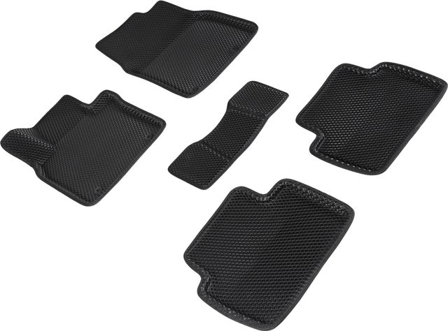 Коврики Seintex 3D EVA ромб для салона Mazda CX-30 2020-2026 ЧЕРНЫЕ. Артикул 95190