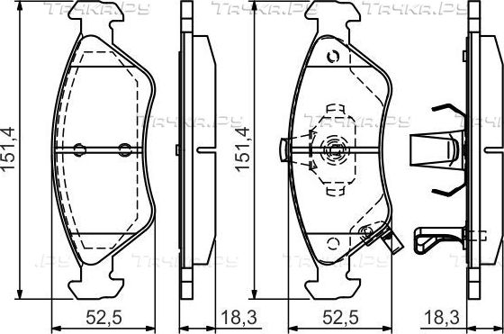 Тормозные колодки Bosch (Low-Metallic) передние для Kia Clarus I 1996-2001. Артикул 0 986 495 067