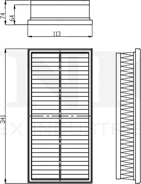 Фильтр воздушный (Unio). Артикул FLT-10029