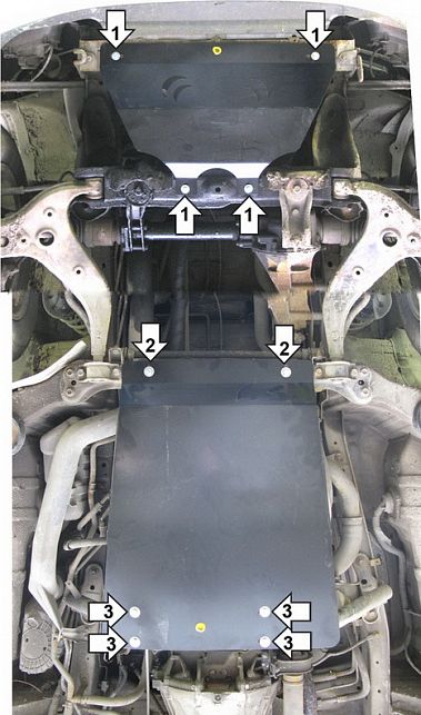 Защита Мотодор для картера Mazda Bongo Friedee 1995-1999. Артикул 11101