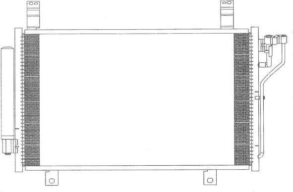 Радиатор кондиционера (конденсатор) Sakura для Mazda CX-5 I 2011-2017. Артикул 5301-9804
