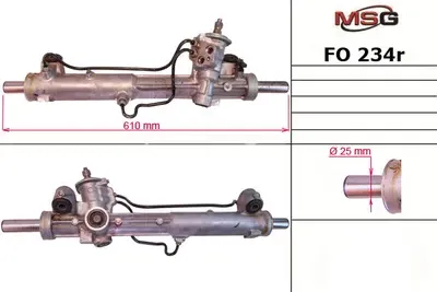 Рулевая рейка c ГУР восстановленная Ford Focus 1998-2004 FO234R (MSG). Артикул FO234R