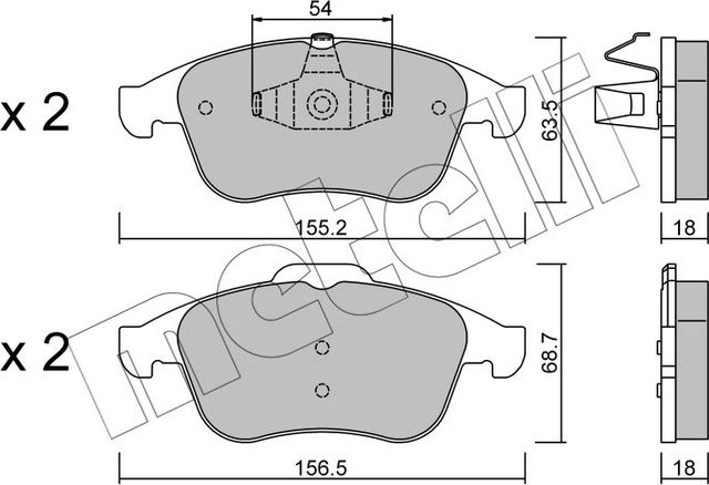 Тормозные колодки Metelli. Артикул 22-0803-0