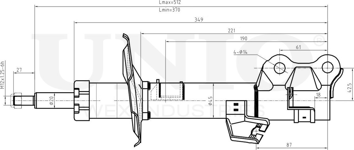 Амортизатор подвески (Unio). Артикул SAB-10194