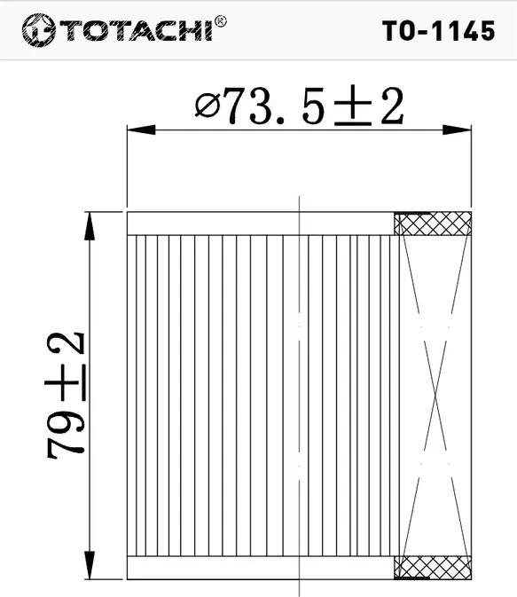 TOTACHI TO-1145 OEM 11 42 7 566 327 MANN HU 816x Totachi. Артикул TO1145