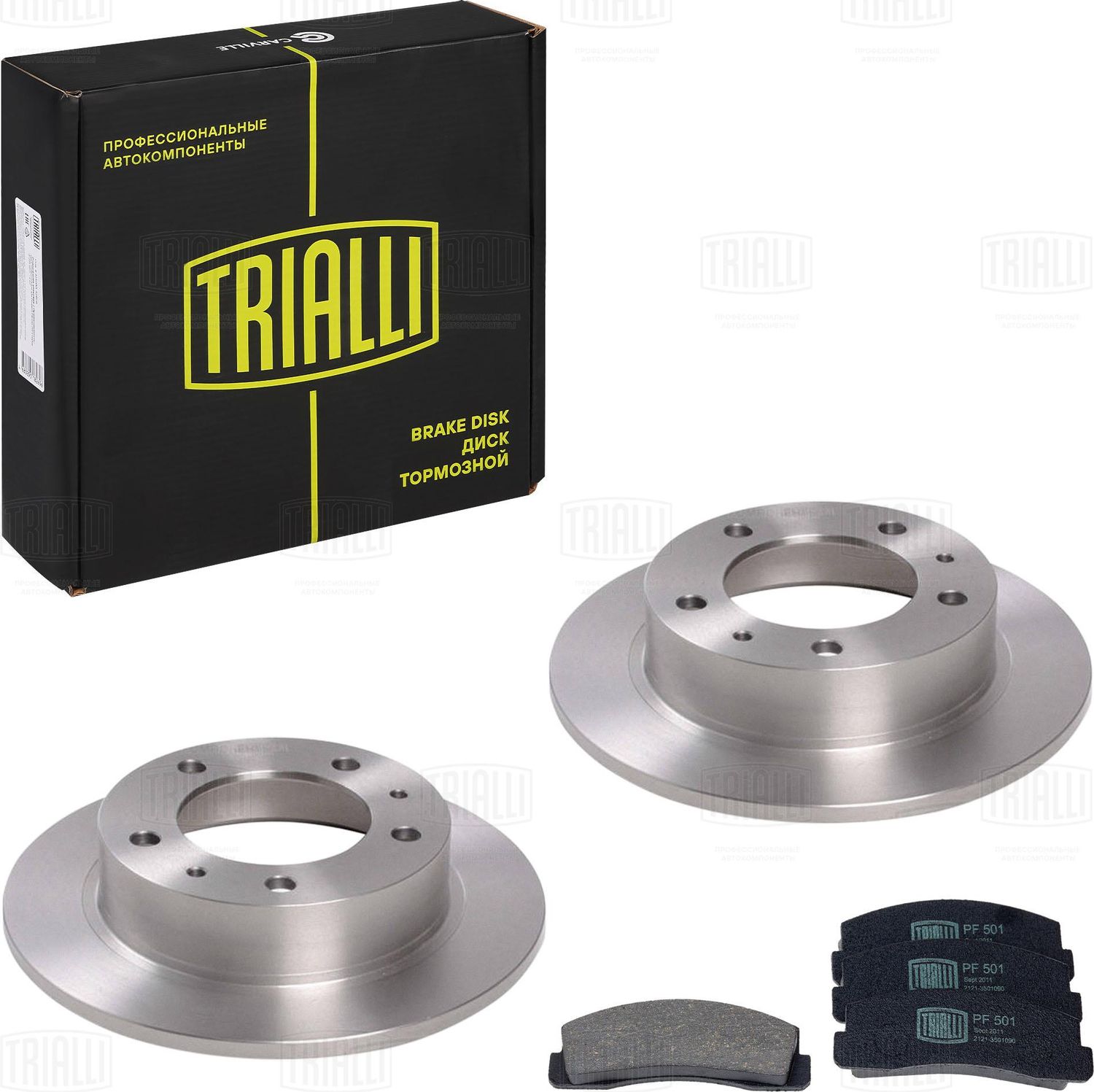 комплект тормозов TRIALLI для а/м 21214 4x4 Urban (14-) диск торм.(2шт)+колодки. Артикул BK131
