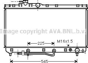 Радиатор охлаждения двигателя AVA. Артикул TOA2184