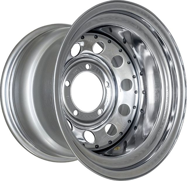 Колёсный диск OFF-ROAD Wheels усиленный стальной хромированный 5x139,7 10xR15 d110 ET-44 для УАЗ Hunter 2003-2026. Артикул 1510-53910CH-44