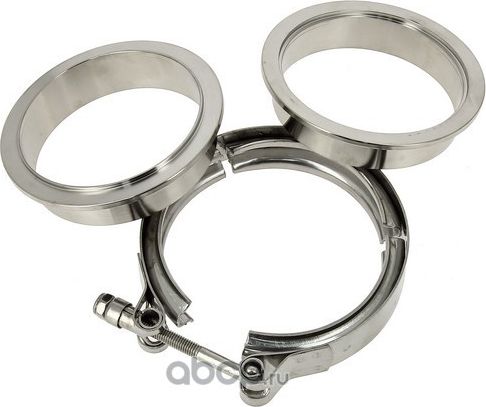 vb76k Хомут V-Band c фланцами 76мм нержавеющая сталь (Fortluft). Артикул VB76K