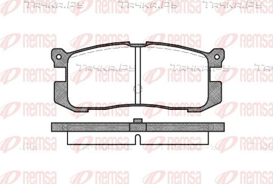 Тормозные колодки Remsa задние для Mazda 626 V (GF) 1998-2002. Артикул 0272.00