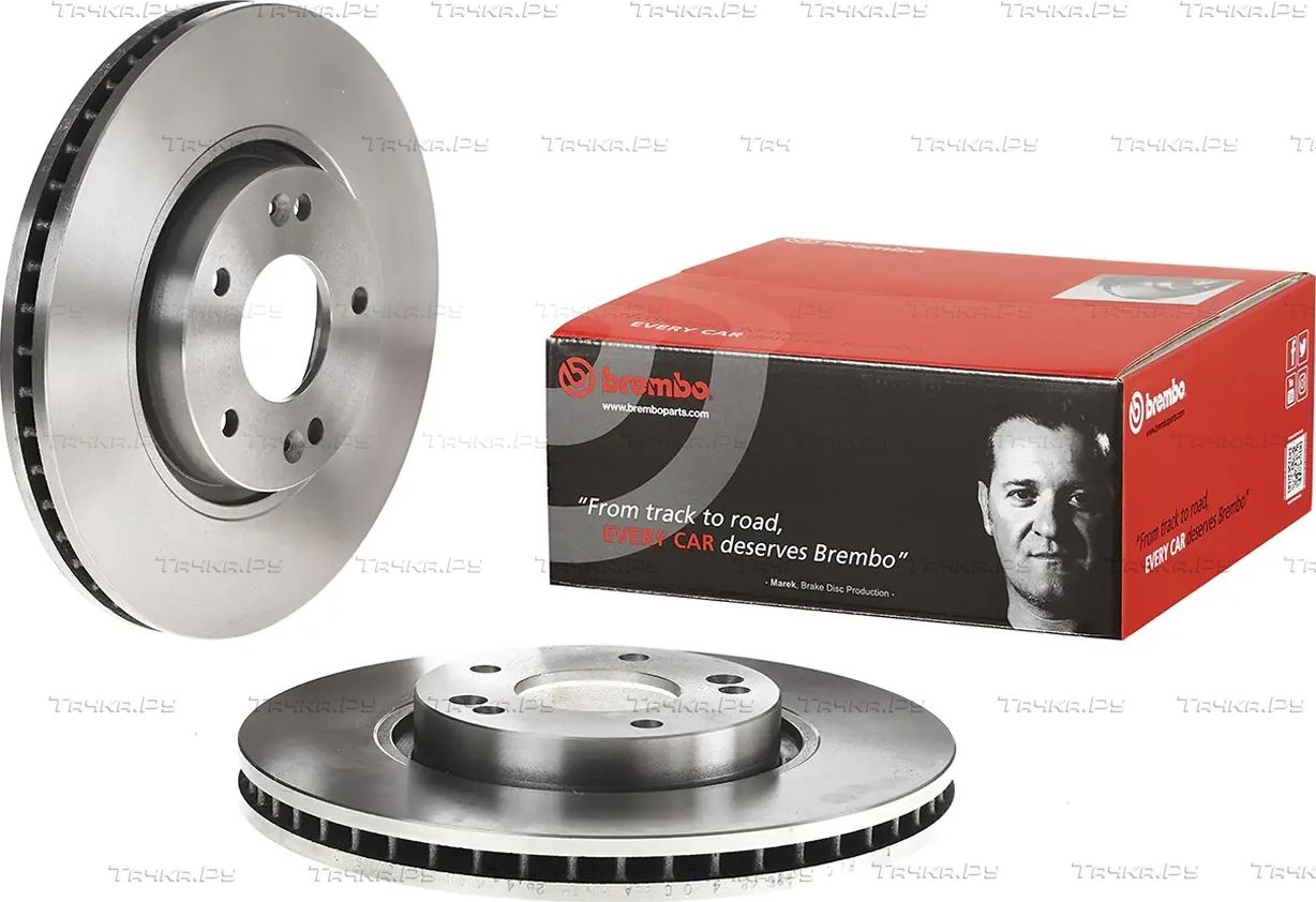 Тормозной диск Brembo PRIME LINE передний для Hyundai Sonata V (NF) 2005-2010. Артикул 09.A532.10